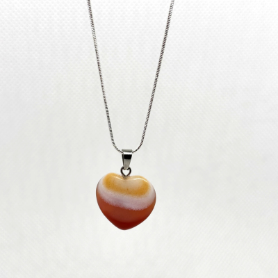 Flare – Red Agate Heart Necklace