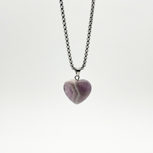 Amethyst Heart Necklace - AAMOURRA