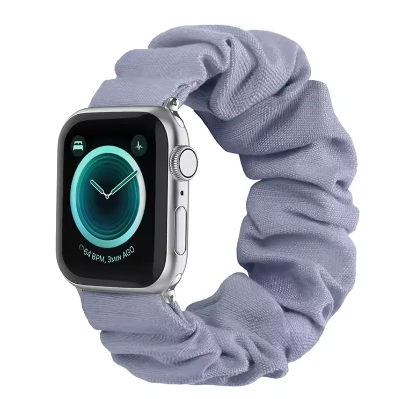 Amoura Scrunchie Apple Watch Band-Blue/Gray