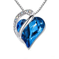 Azure Bloom Heart Necklace