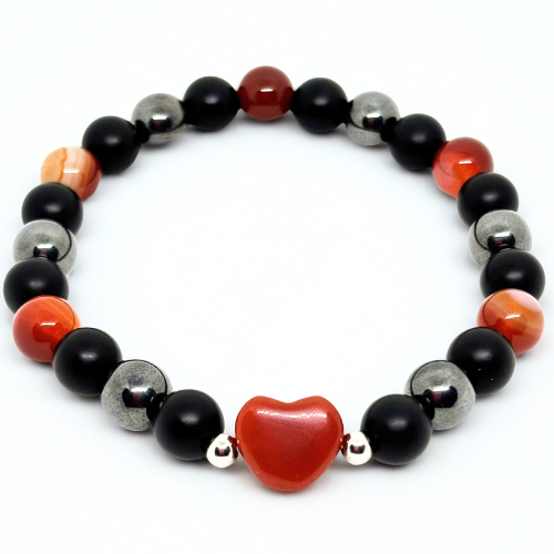 Flare – Red Agate Beaded Bracelet