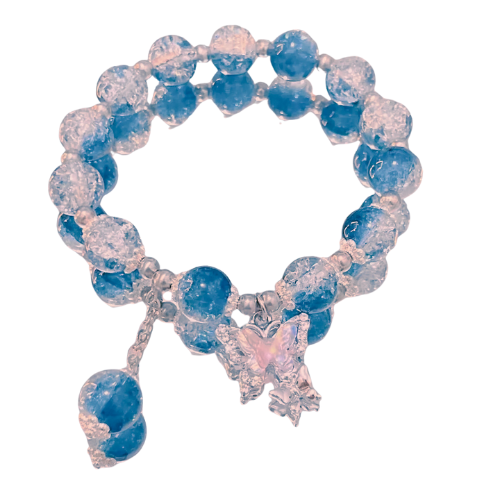 Cracked Glass Beaded Bracelet