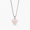 Rose Quartz Heart Necklace - AAMOURRA