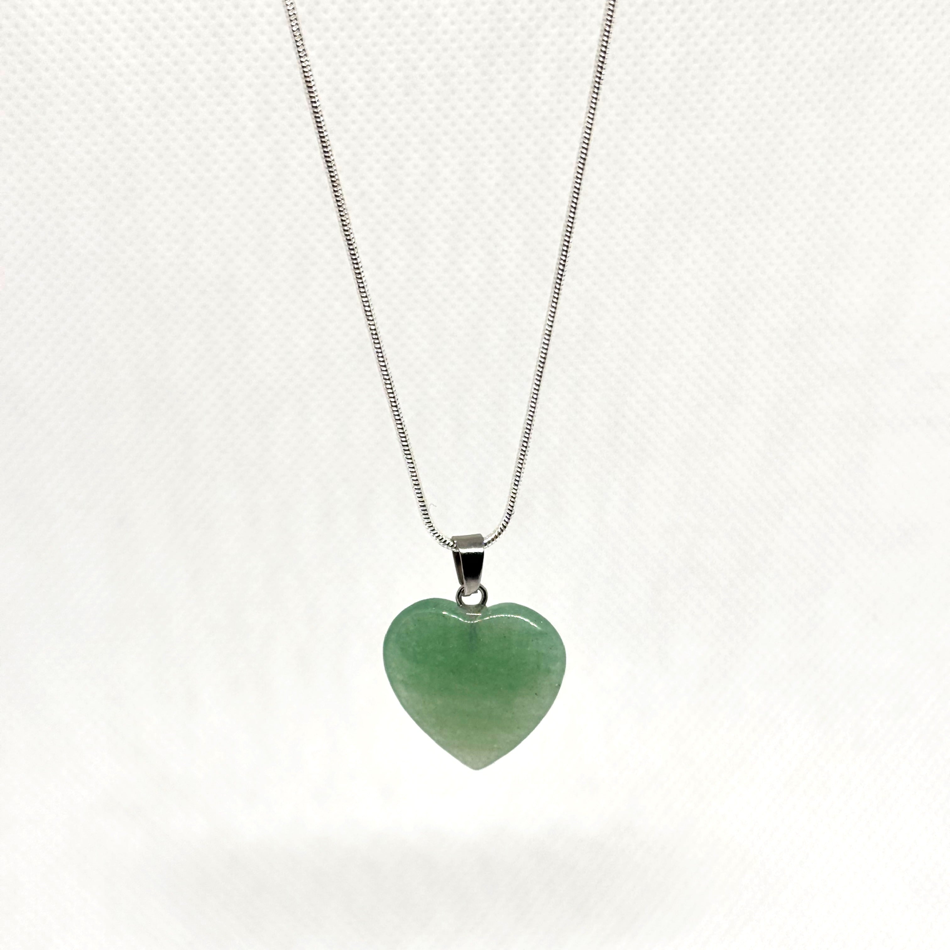 Green Adventurine Heart Necklace