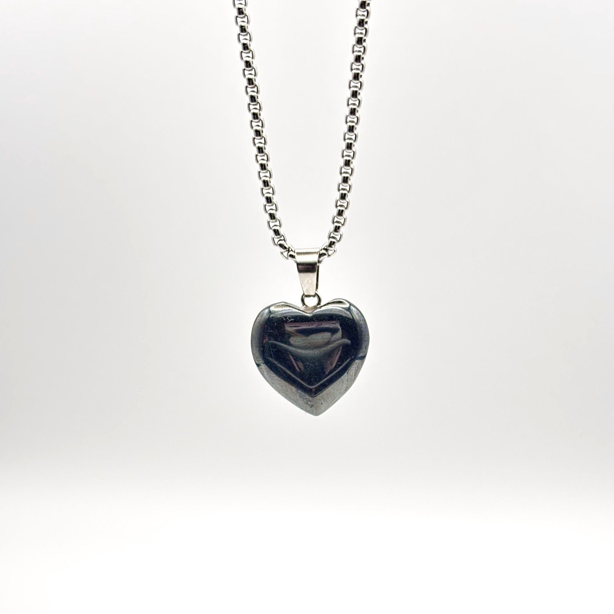 Hematite Heart Necklace