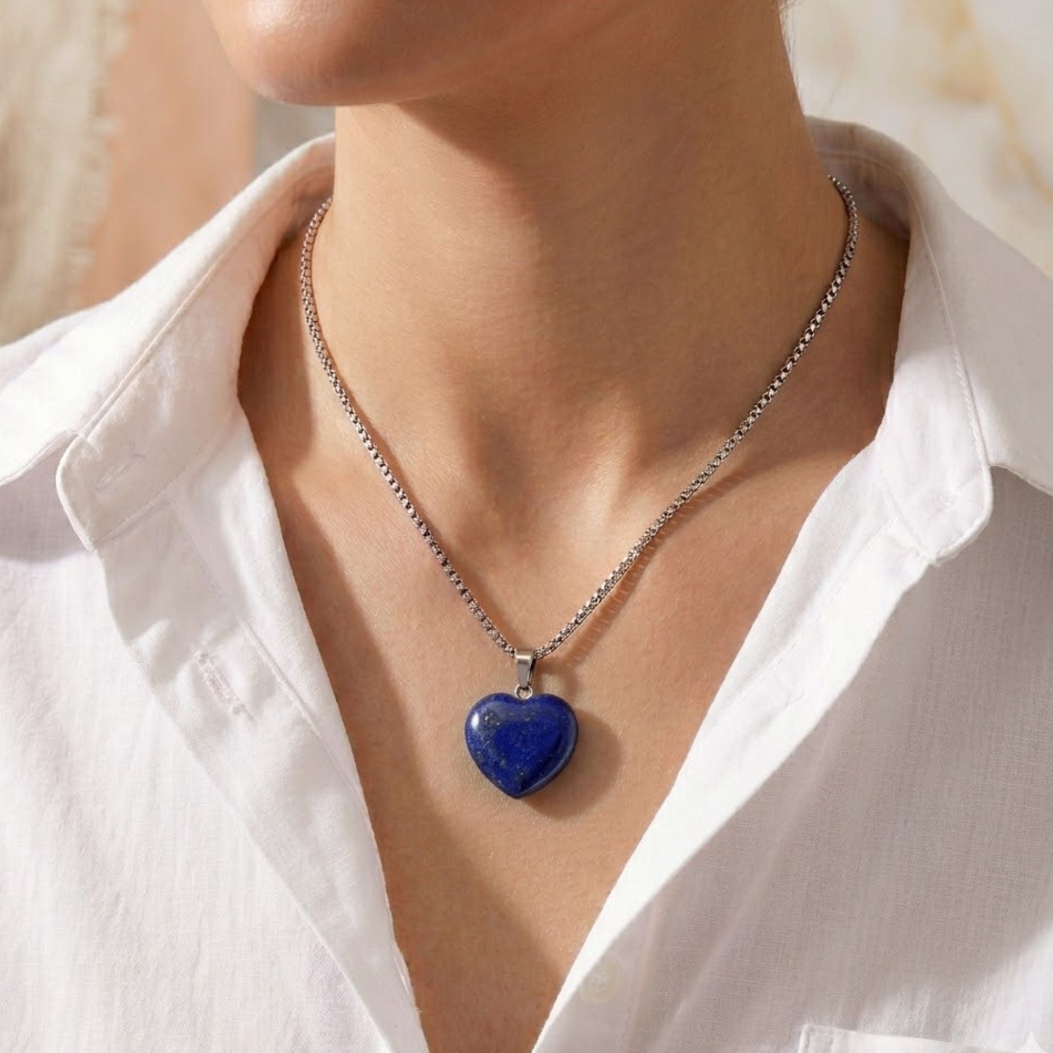 Lapis Lazuli Heart Necklace