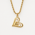 Liora Gold Heart Necklaces - AAMOURRA
