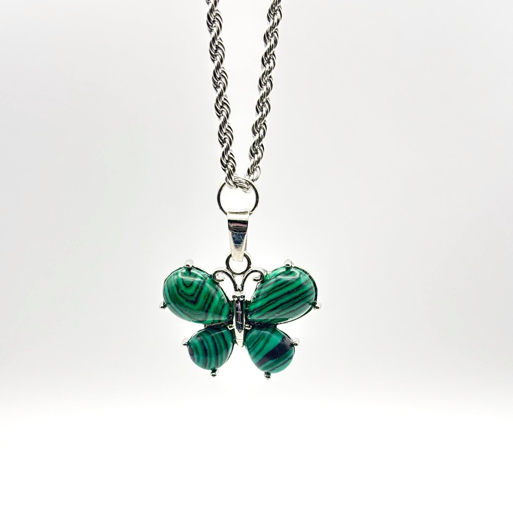 Evolve – Malachite Butterfly Necklace