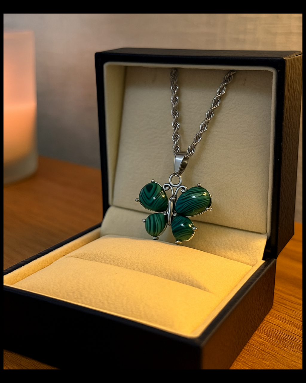 Evolve – Malachite Butterfly Necklace
