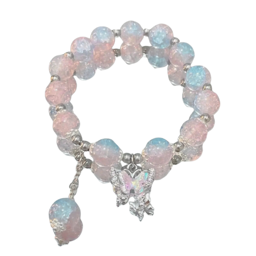 Cracked Glass Beaded Bracelet