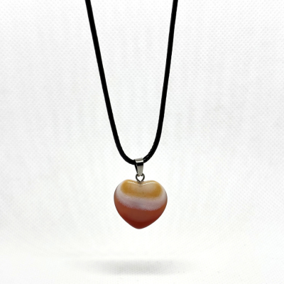 Red Agate Heart Necklace