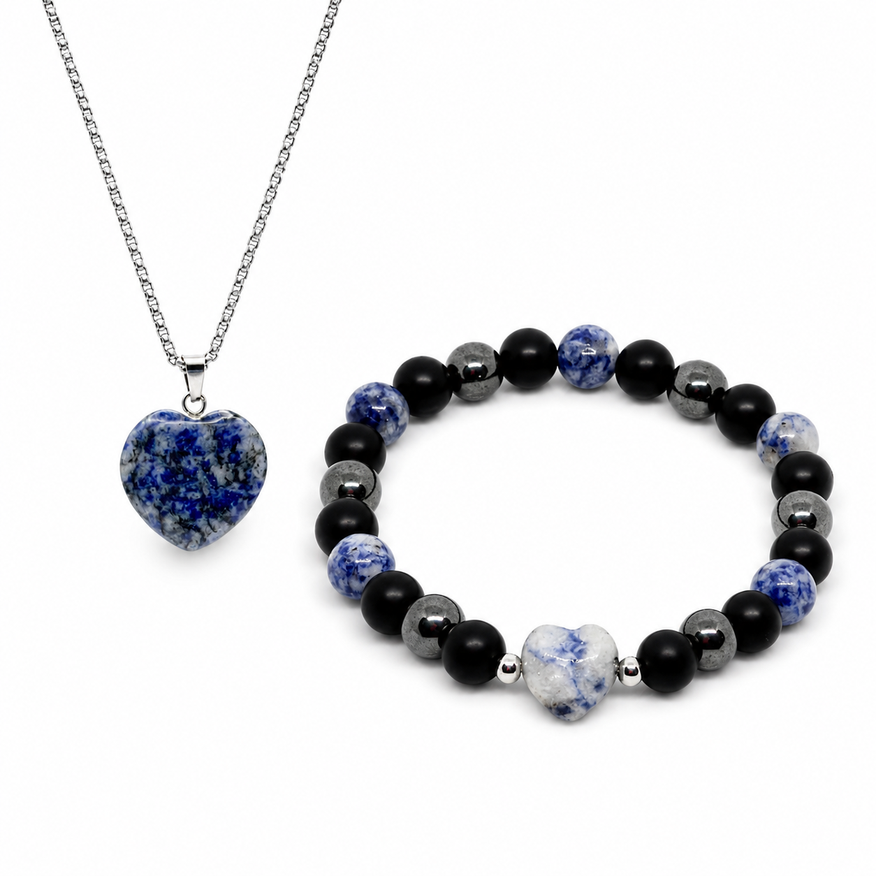 Sodalite Necklace Set - AAMOURRA