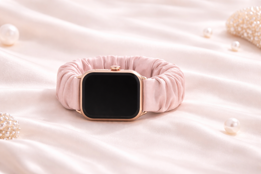 Amoura Scrunchie Apple Watch Band-Pink - AAMOURRA