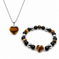 Tiger's Eye Necklace Set - AAMOURRA