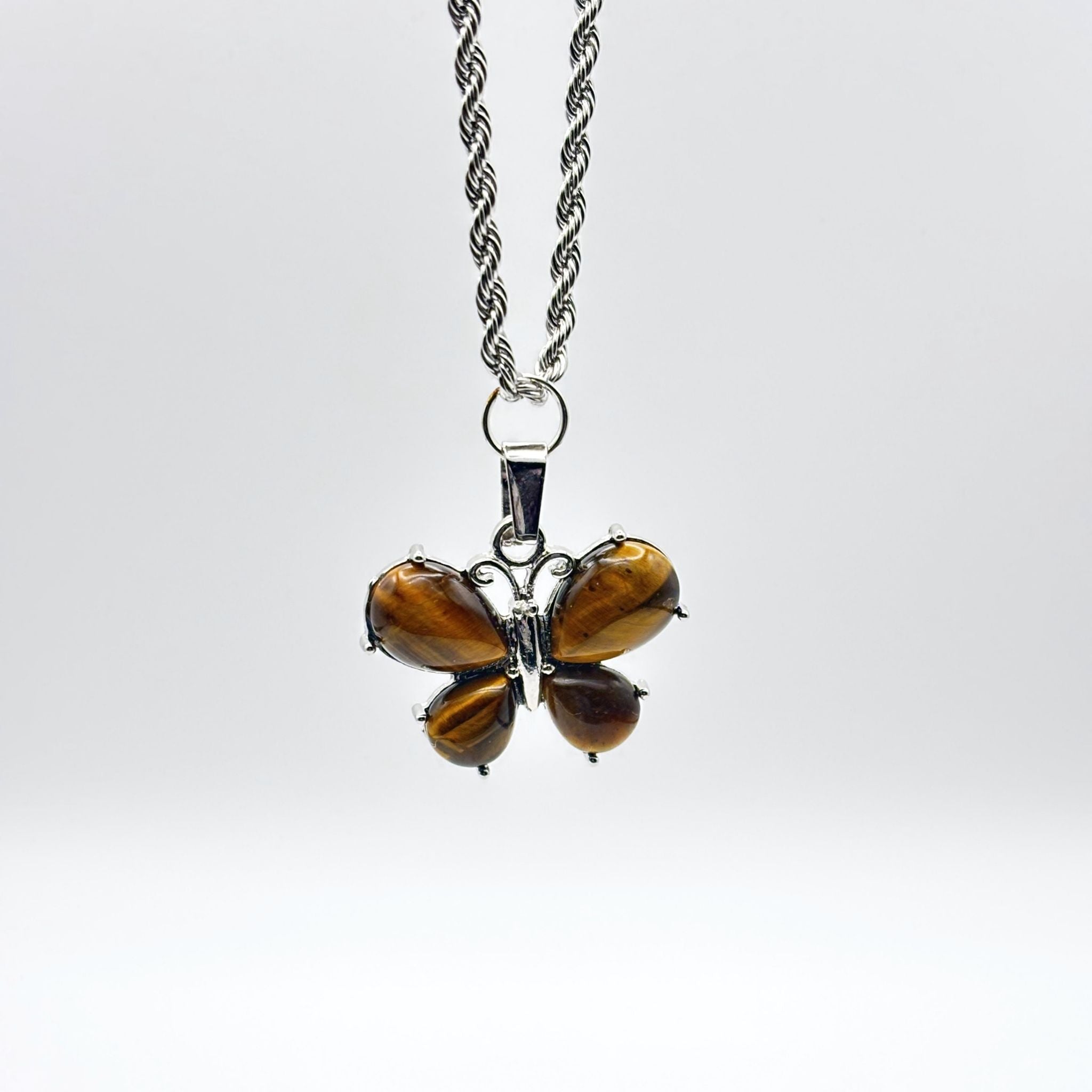 Tiger’s Eye Butterfly Necklace