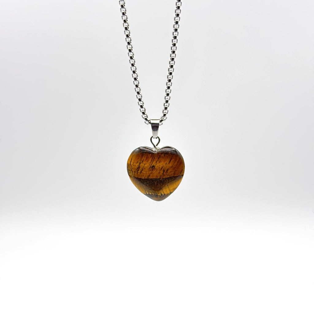 Tiger’s Eye Heart Necklace - AAMOURRA
