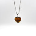 Tiger’s Eye Heart Necklace - AAMOURRA