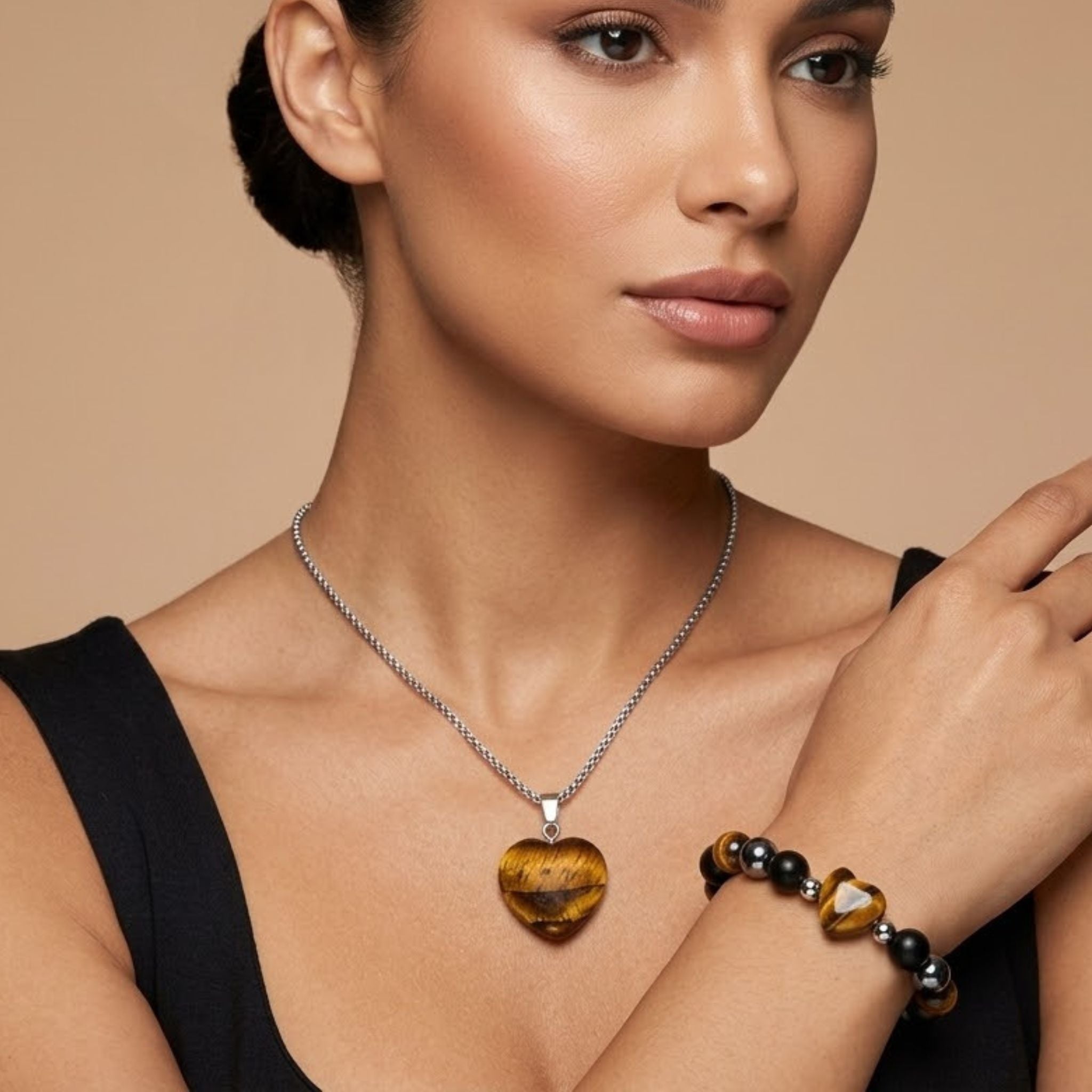 Tiger's Eye Necklace Set