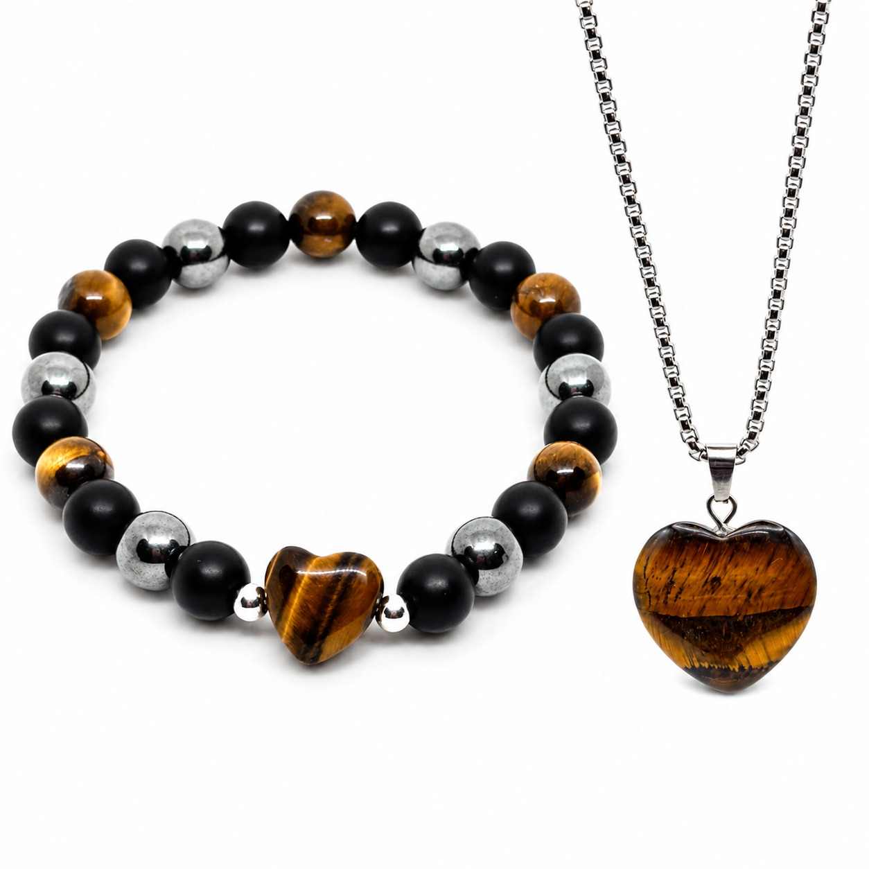 Tiger's Eye Necklace Set